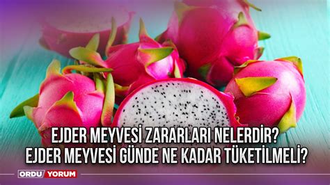 ejder meyvesi zararları